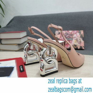 Dolce  &  Gabbana Heel 10.5cm Slingbacks Nude with DG Heel 2022